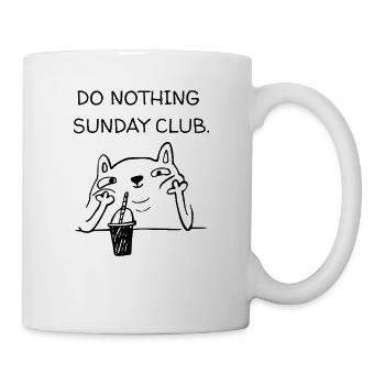 Do Nothing Sunday Club Cat - Mug - white - Right