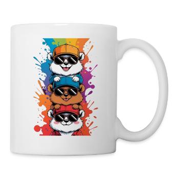 Cats in sunglasses style - Mug - white - Right