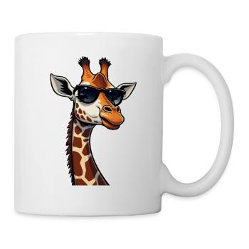 Girafe cool avec des lunettes de soleil - Mug blanc - blanc - Droite