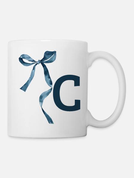 Monogram c Geschenkidee - Tasse - Weiß
