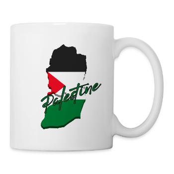 Landkarte von Palästina, Freies Palästina - Tasse - Weiß - Rechts