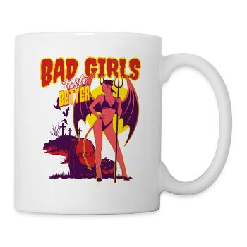Les mauvaises filles ont meilleur goût que les filles tatouées B - Mug blanc - blanc - Droite