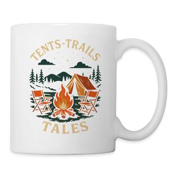 Zelte Funny Camping Adventure - Tasse - Weiß - Rechts
