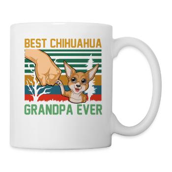 Bestes Chihuahua Opa Ever Grafik T-Shirt - Tasse - Weiß - Rechts