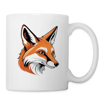 Graphique de renard réaliste pour vêtements - Mug blanc - blanc - Droite