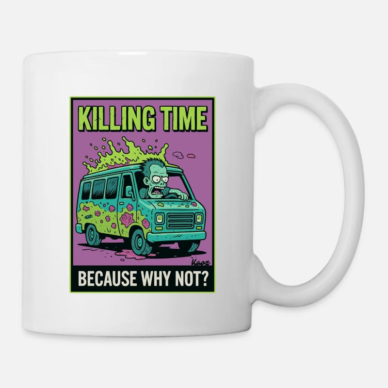 Zombie Van Survival Illustration - Tasse - Weiß