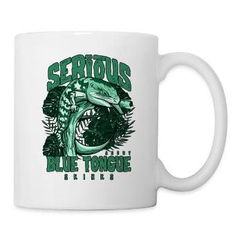 Ernsthaft über Blauzungenskinke Reptilienhalter - Tasse - Weiß - Rechts
