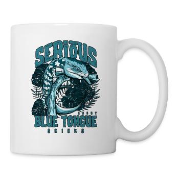 Ernsthaft über Blauzungenskinke Reptilienhalter - Tasse - Weiß - Rechts