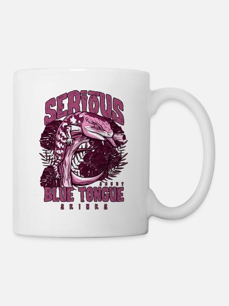 Ernsthaft über Blauzungenskinke Reptilienhalter - Tasse - Weiß