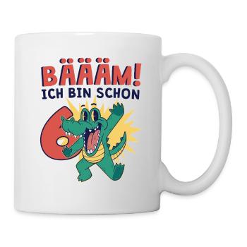 Cadeau d'anniversaire pour les 6 ans d'un enfant - Mug blanc - blanc - Droite