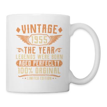 70th Birthday Vintage - Year of Birth 1955 - Mug - white - Right