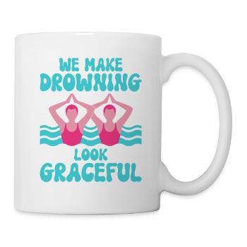 Synchronschwimmen Kunstschwimmen Wassersport - Tasse - Weiß - Rechts
