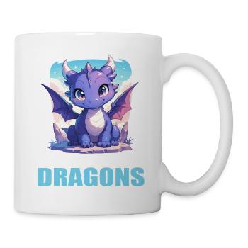Drachen Drache - Tasse - Weiß - Rechts