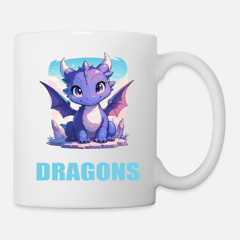 Drachen Drache - Tasse - Weiß