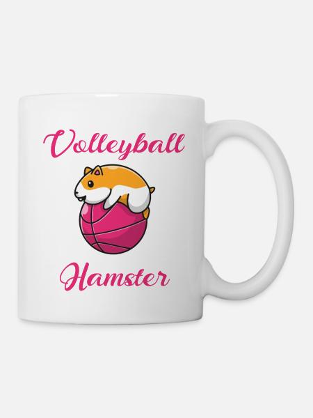 Hamster Volleyball - Tasse - Weiß
