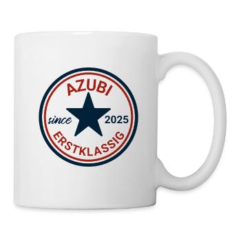 Azubi 2025 Erste Klasse Badge - Tasse - Weiß - Rechts