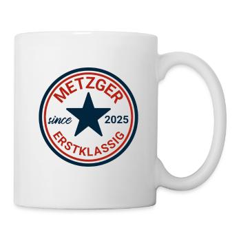 Emblème vintage de boucher - Mug blanc - blanc - Droite