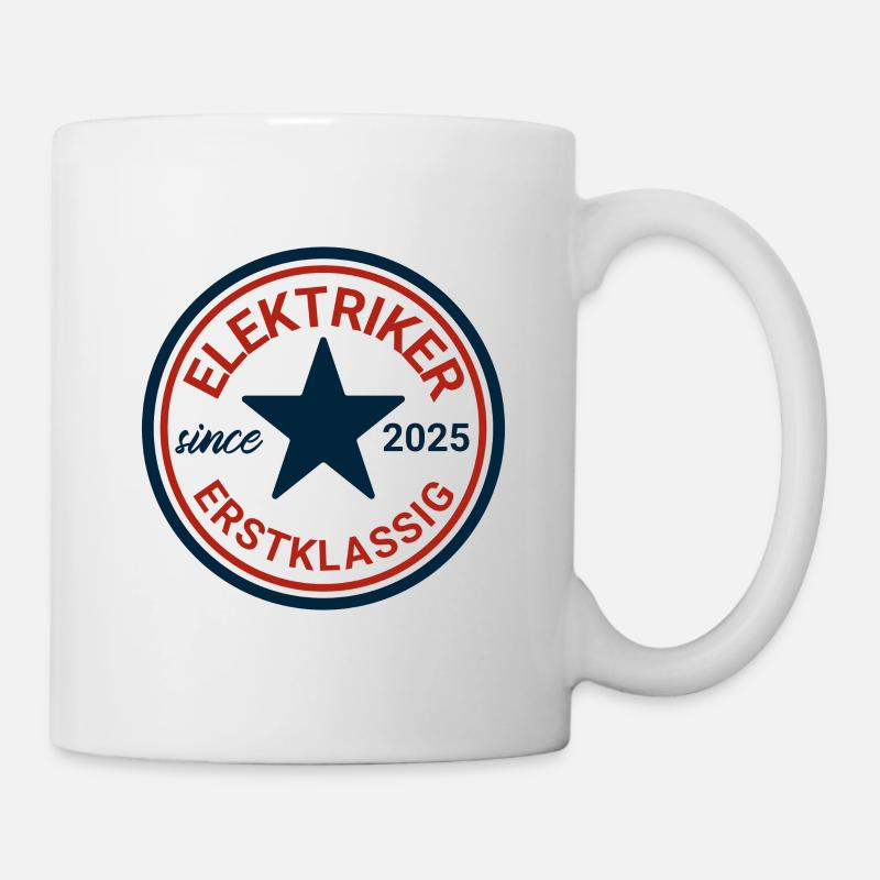 Electrician Retro Logo - Mug - white