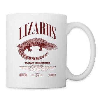 Langue Bleue Scinque Reptile Keeper Streetwear - Mug blanc - blanc - Droite