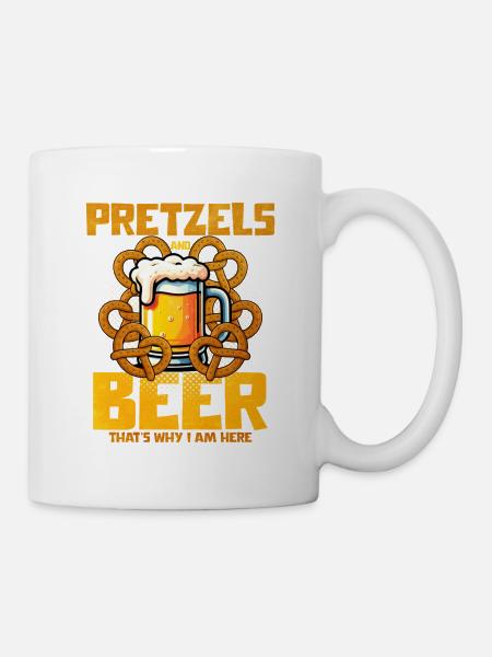 Pretzel Bier Liebe Design - Tasse - Weiß