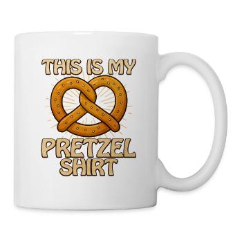 Pretzel motif shirt for pretzel connoisseurs - Mug - white - Right