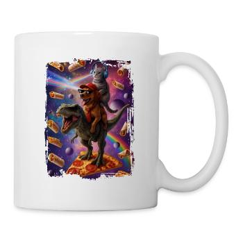 Futuristic Animal Adventures Aztec Pizza - Mug - white - Right