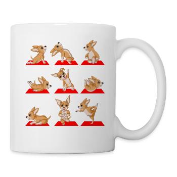 Chihuahua Yoga - Tasse - Weiß - Rechts