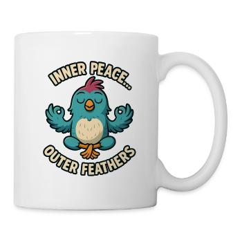 Inner Peace Outer Feather Design - Mug - white - Right