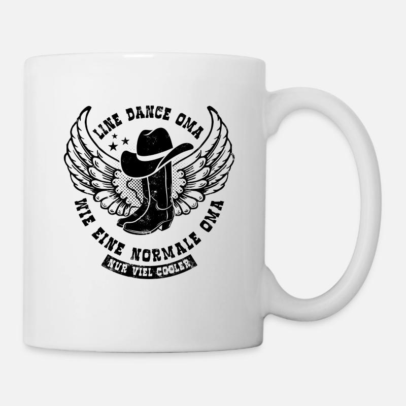 Linedance Oma wie eine normale Oma nur cooler - Tasse - Weiß