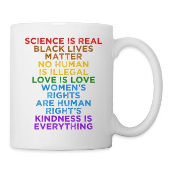 Justice sociale Amour Égalité Droits de l’homme - Mug blanc - blanc - Droite