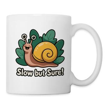Skurrile Schnecke mit Phrase - Tasse - Weiß - Rechts