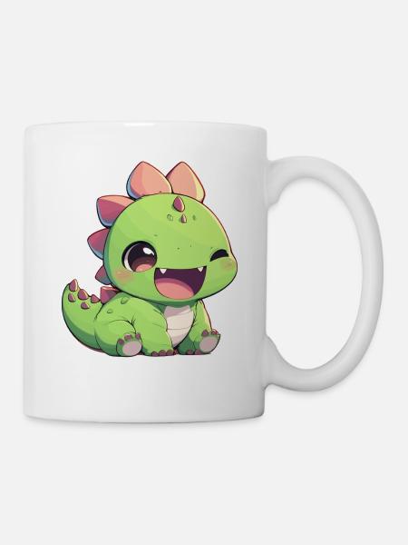 Dino Saurier Dinosaurier - Tasse - Weiß