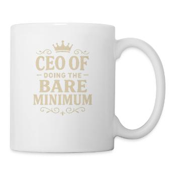 T-shirt minimaliste avec citation sur le leadership - Mug blanc - blanc - Droite