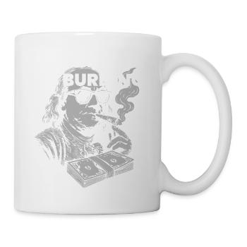 Dollar faible - Benjamin Franklin fume des dollars - Mug blanc - blanc - Droite