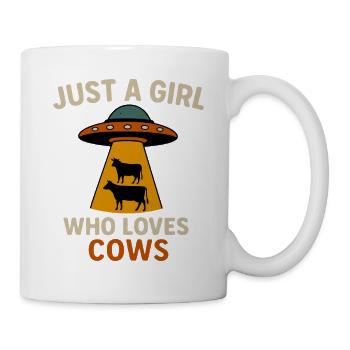 Fascination extraterrestre pour les amoureux des vaches - Mug blanc - blanc - Droite