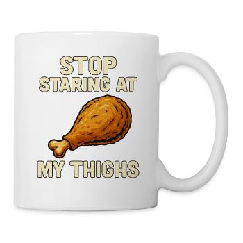 Humorous chicken motif with text - Mug - white - Right