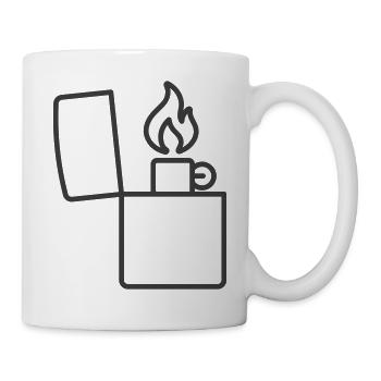 Vintage Lighter Line Icon - Mug - white - Right