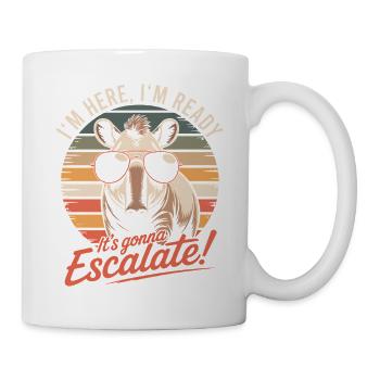 Retro Tapir I'm Here We Go It Escalates Anyway - Mug - white - Right