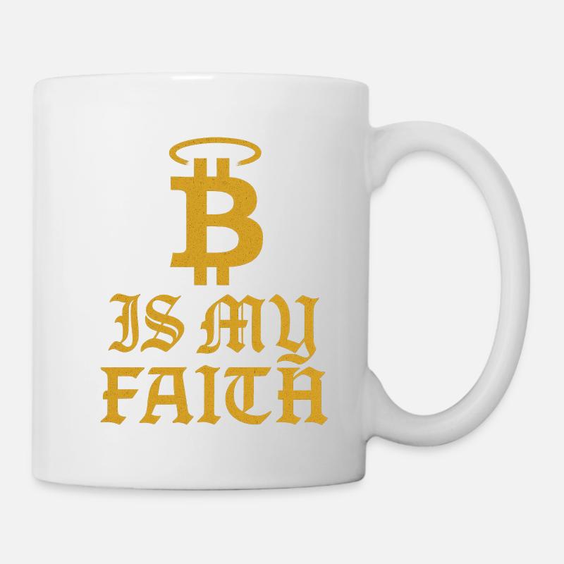 Bitcoin Glauben Symbol Design - Tasse - Weiß