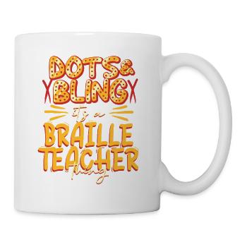 Braille Teacher Braille Dotum - Mug - white - Right
