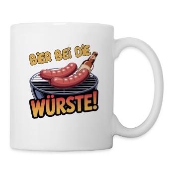 Beer at The Sausages Grill Saying BBQ Sausage Beer - Mug - white - Right
