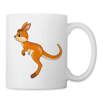 Jumping cute kangaroo - Mug - white - Right