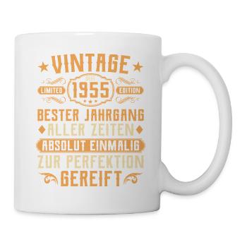 Vintage 1955 Year of birth - 70th birthday - Mug - white - Right