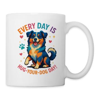 Australian Shepherd - Tasse - Weiß - Rechts