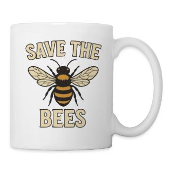 Motif de l’abeille Save the Bees - Mug blanc - blanc - Droite