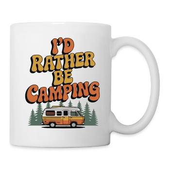 Ich würde lieber campen - Tasse - Weiß - Rechts