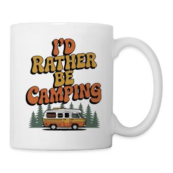 Ich würde lieber campen - Tasse - Weiß - Rechts