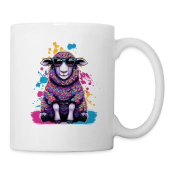 Fermier mouton fermier ferme mouton motif - Mug blanc - blanc - Droite