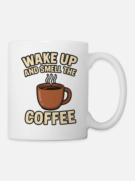 Morgenritual Kaffee Design - Tasse - Weiß