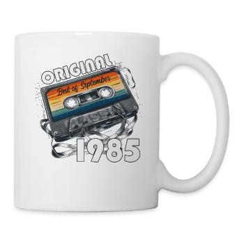 40th Birthday Cassette September Vintage 1985 - Mug - white - Right